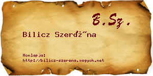 Bilicz Szeréna névjegykártya